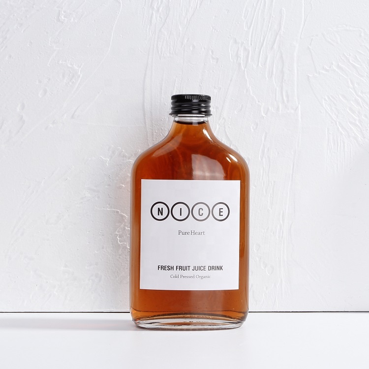 200 ml Custom design wholesale flask cold brew coffee glass bottle with lid