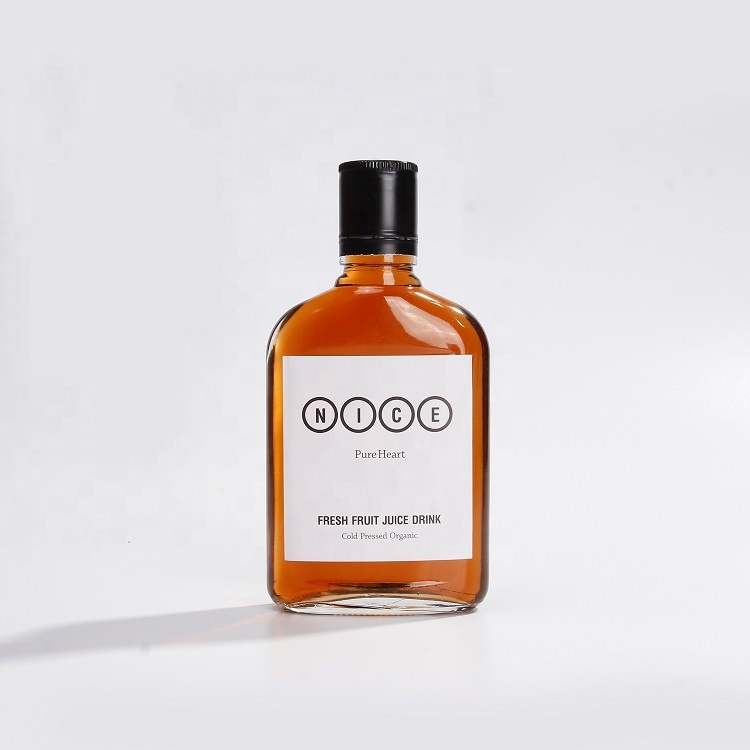 200 ml Custom design wholesale flask cold brew coffee glass bottle with lid