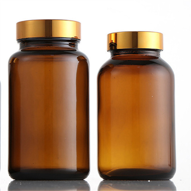 200 ml Wide Mouth Amber Glass Medecine Pill Packer Bottles