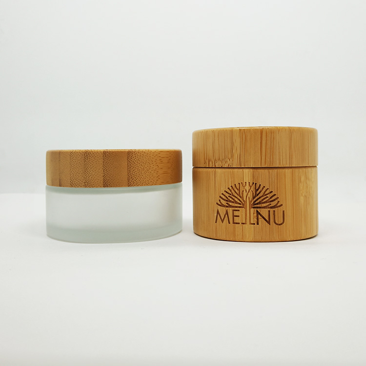200 ml cosmetic body scrub jar bamboo cylinder containers