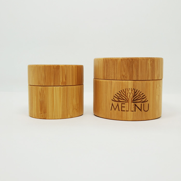 200 ml cosmetic body scrub jar bamboo cylinder containers