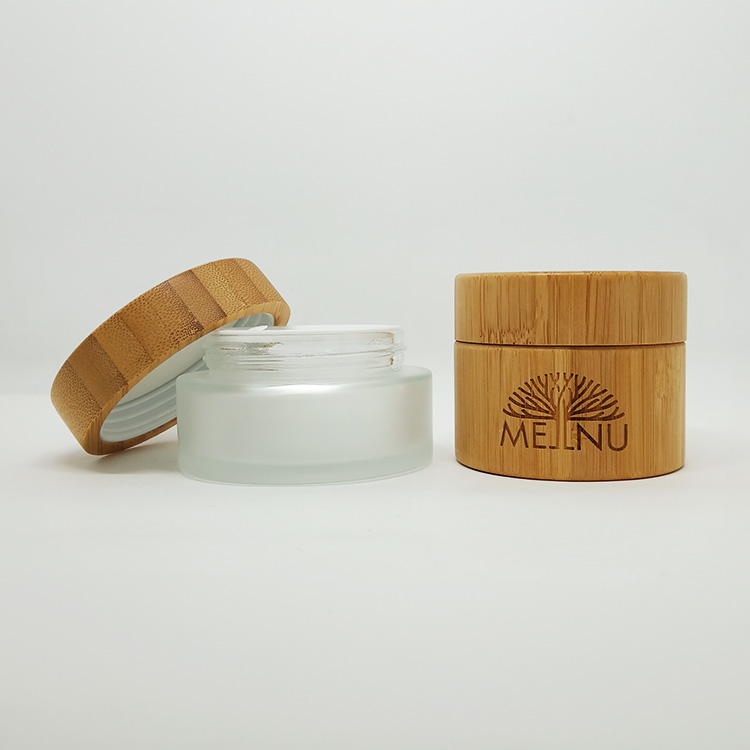 200 ml cosmetic body scrub jar bamboo cylinder containers