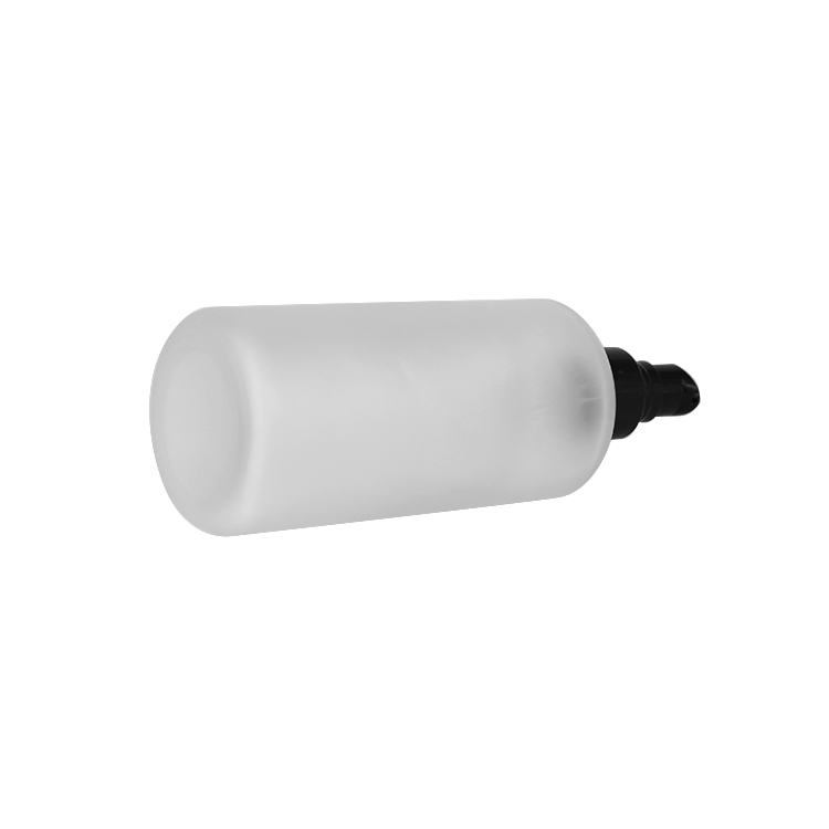 200 ml empty refillable glass body frosted lotion bottle with pump