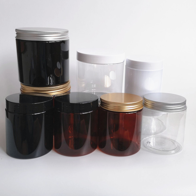 200G 200ml Plastic Jar Cosmetic Cream Jar Plastic Pot Aluminum Lid Plastic Cap PET Container Empty Food Packing Cans