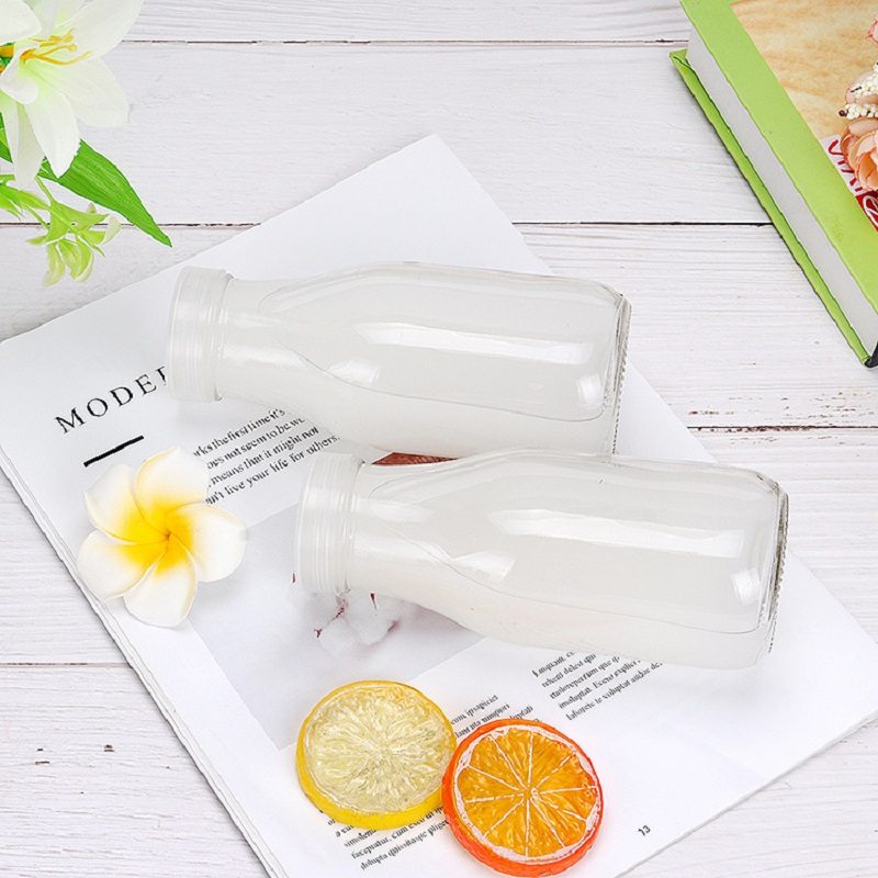 200ML 250ML 310ML 500ML 1000ML Milk Beverage Bottle With Plastic Cap Tin Plate Cap Label Logo Print