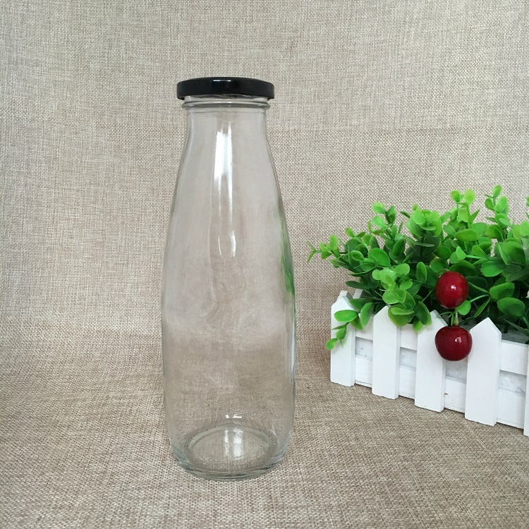 200ML 250ML 500ML 1000ML Milk Glass Bottle With PE Lid