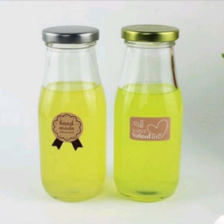 200ML 250ML 500ML 1000ML Milk Glass Bottle With PE Lid