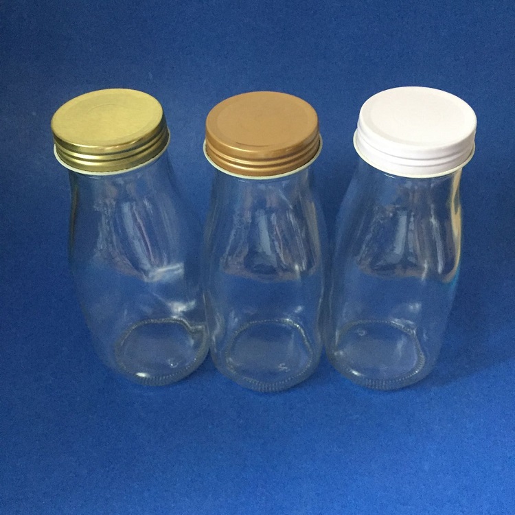 200ML 250ML 500ML 1000ML Milk Glass Bottle With PE Lid