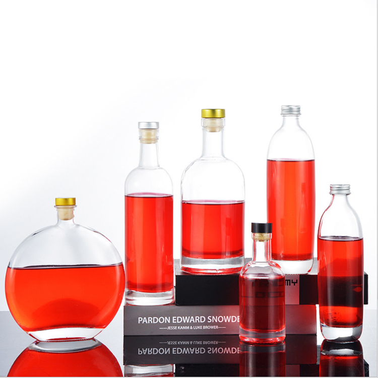 200ML 500 ML 750 ML Super Flint Glass Wine Bottles for Whiskey