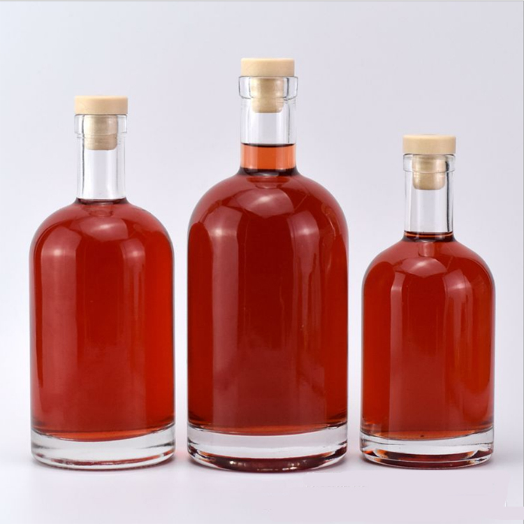 200ML 500 ML 750 ML Super Flint Glass Wine Bottles for Whiskey
