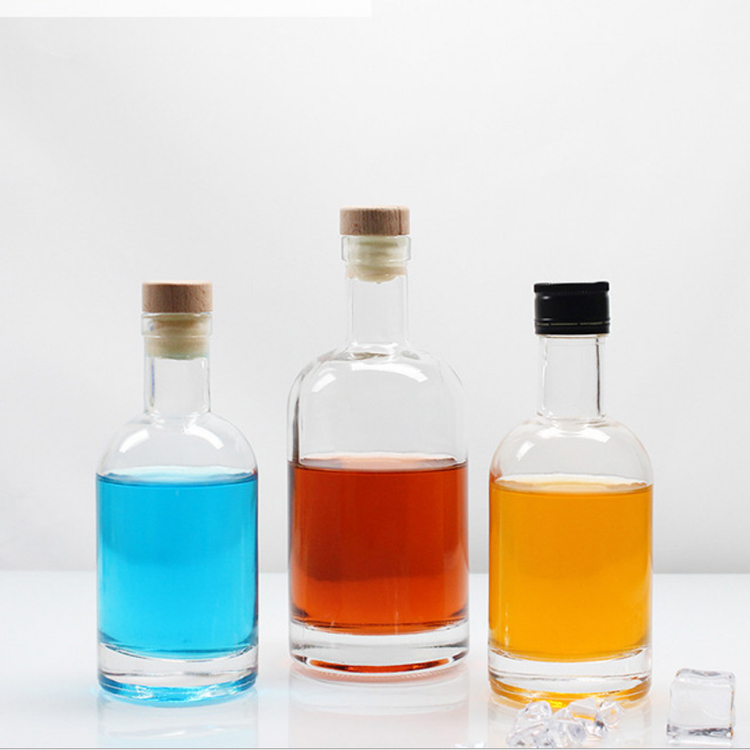 200ML 500 ML 750 ML Super Flint Glass Wine Bottles for Whiskey