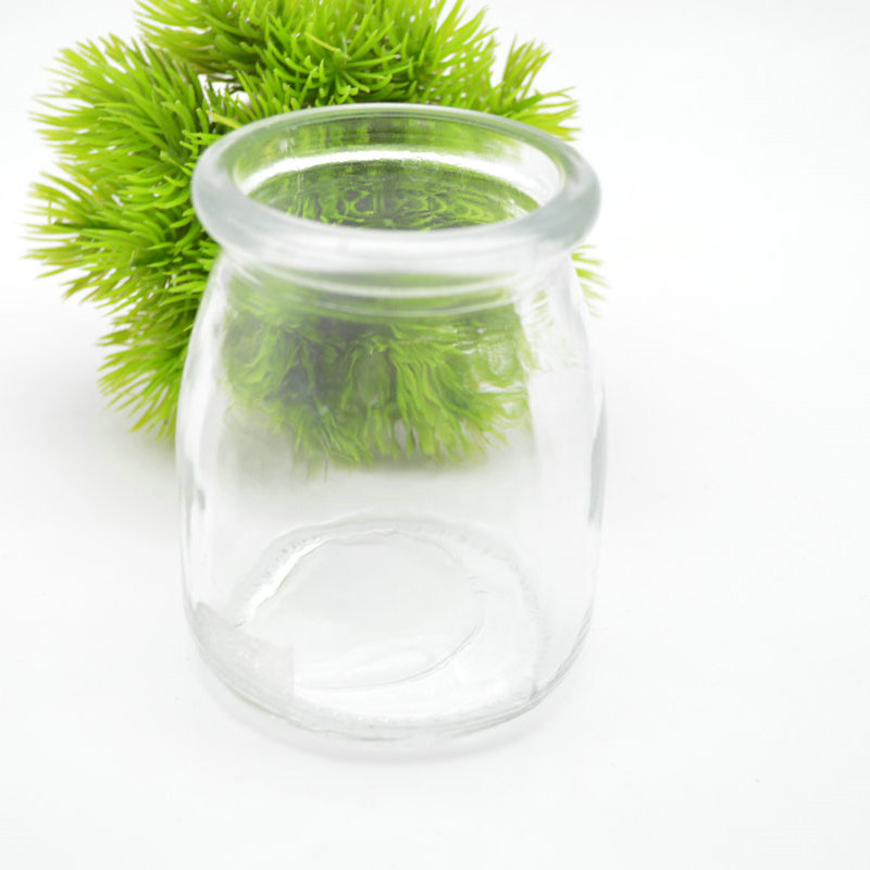 200ML Clear Round Pudding Jar Mousse Milk Honey Pudding Jar With Lid