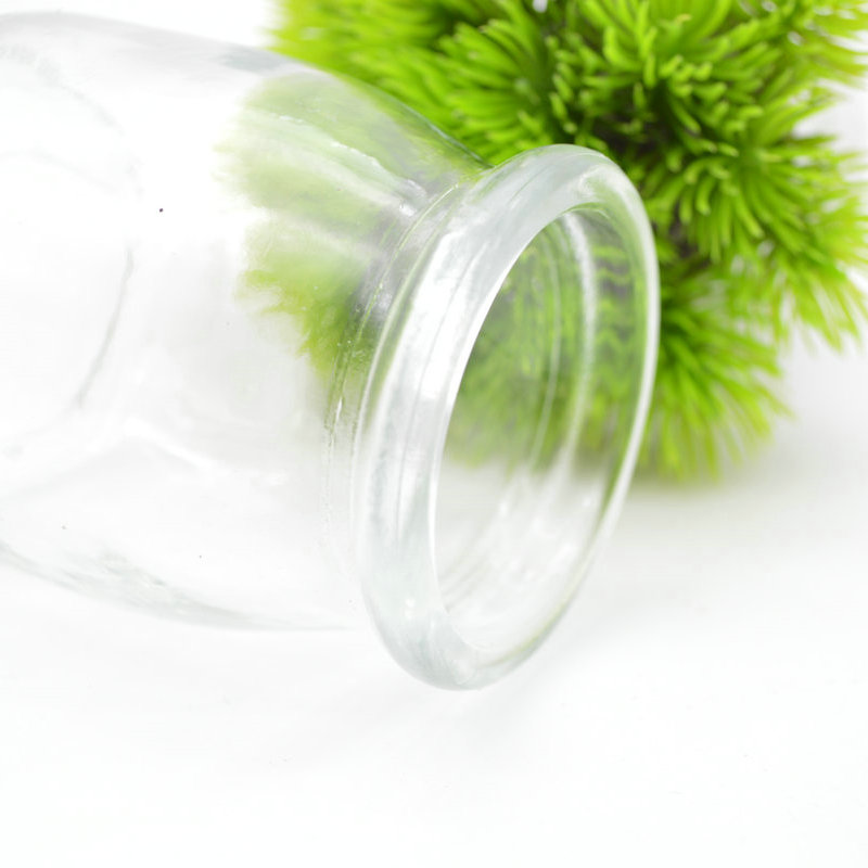 200ML Clear Round Pudding Jar Mousse Milk Honey Pudding Jar With Lid