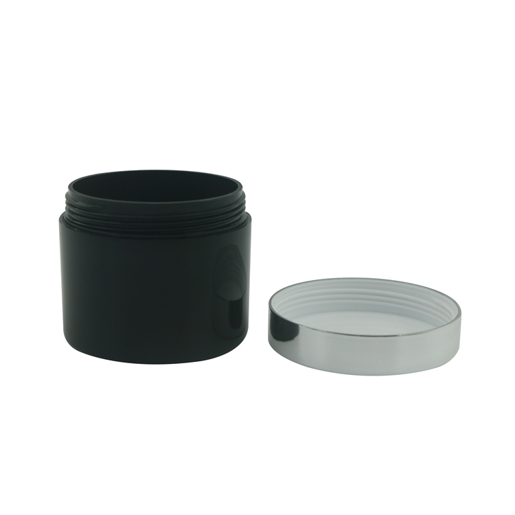 200ML PP Cream plastic container cosmetic jar matte black with rose gold lid jar containers plastic