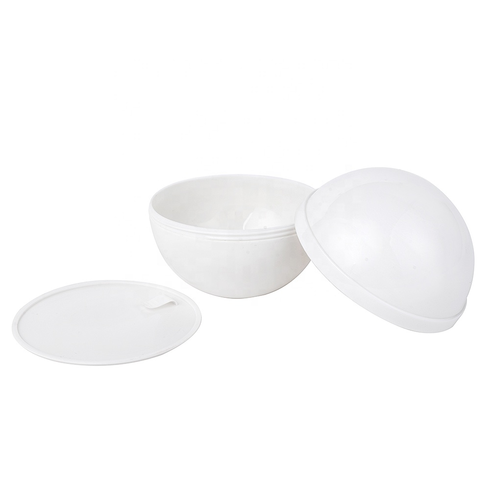 200ML White Ball Shaped Plastic Cosmetic Container