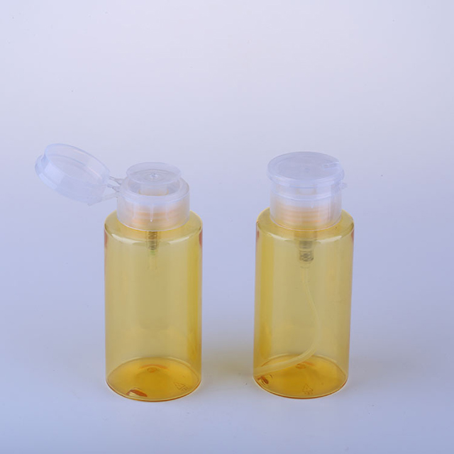 200ML amber travel liquid cosmetic plastic pet bottle flip top cap