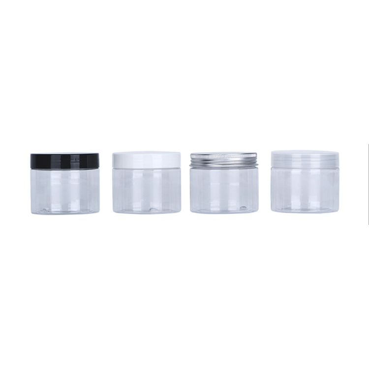 200Ml 50Ml 100M 120Ml 150Ml 250Ml 300Ml 500Ml Black Pet Jar Pet Clear Plastic Jar
