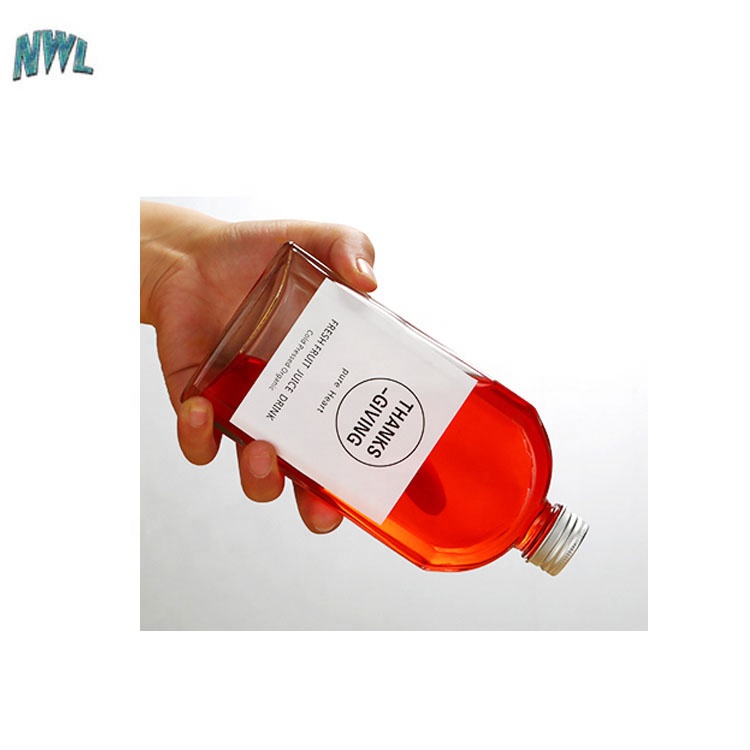 200Ml 9 Oz Glass Cute Clear Juice Bottle Cold Brew Coffee Beverage Wine Drinking Milk Flat Water Glass Bottle
