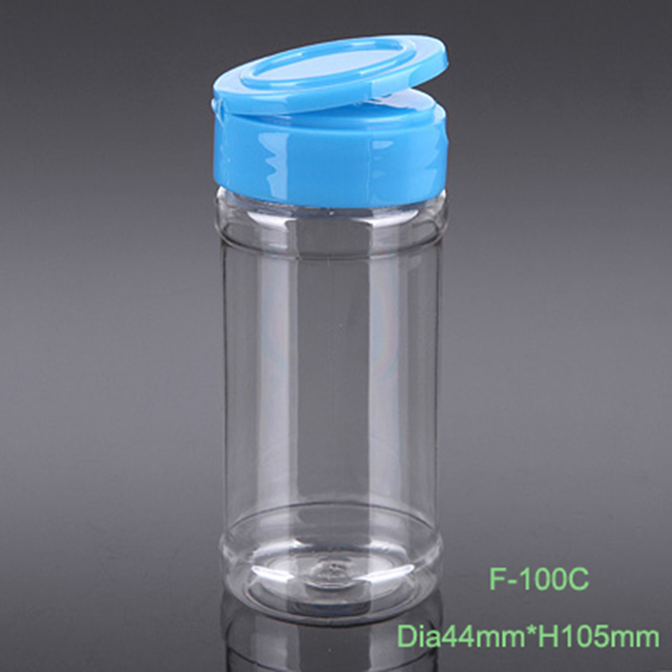 200cc Spice Jar Salt & Pepper, Tube with Shaker Plastic Lid/