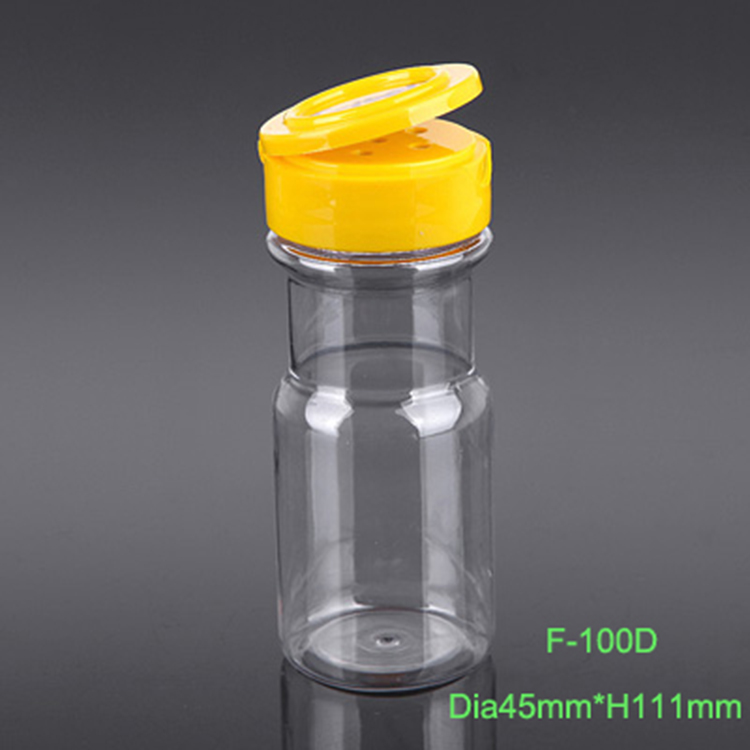 200cc Spice Jar Salt & Pepper, Tube with Shaker Plastic Lid/