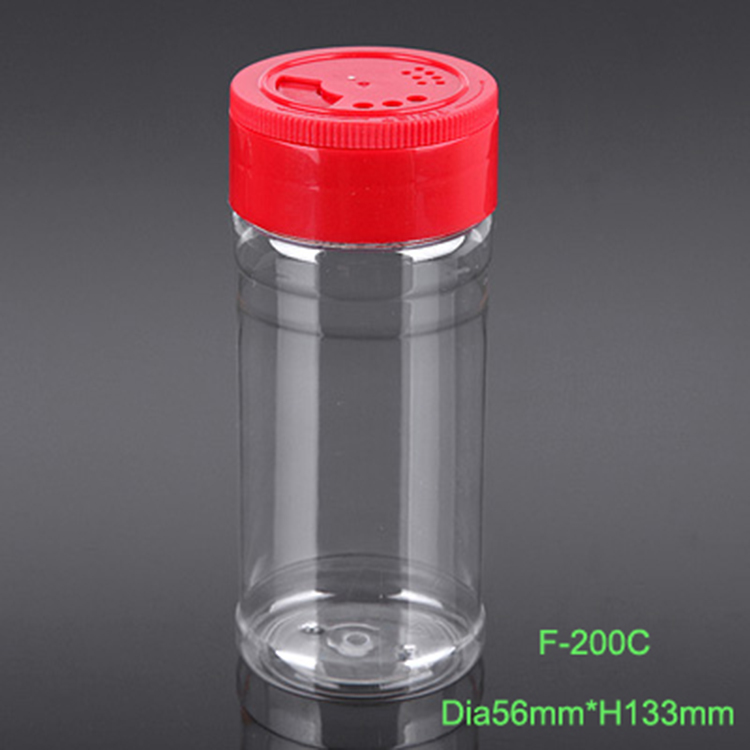 200cc Spice Jar Salt & Pepper, Tube with Shaker Plastic Lid/