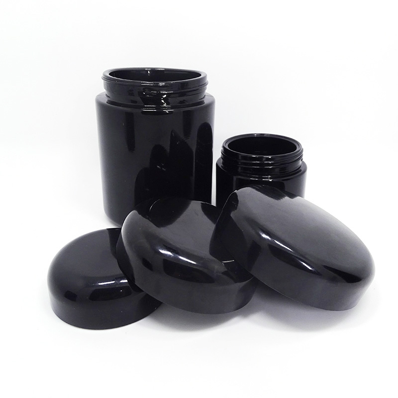 200g 15ml uv (ultraviolet) protected wide mouth dark violet glass jar for hair ser