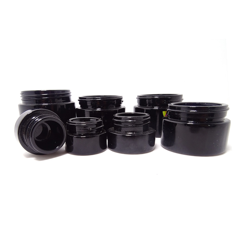 200g 15ml uv (ultraviolet) protected wide mouth dark violet glass jar for hair ser