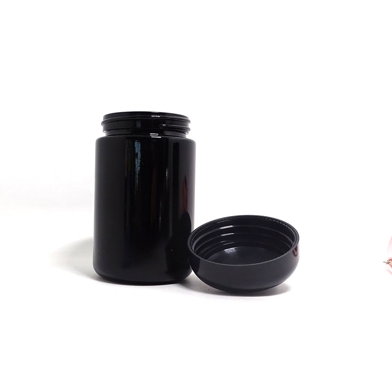 200g 15ml uv (ultraviolet) protected wide mouth dark violet glass jar for hair ser