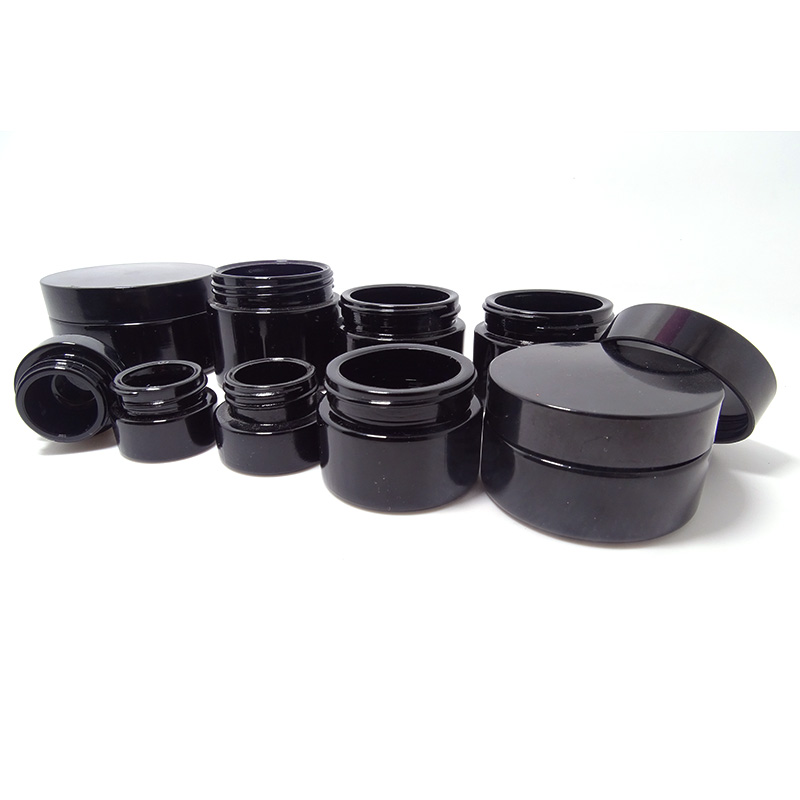200g 15ml uv (ultraviolet) protected wide mouth dark violet glass jar for hair ser