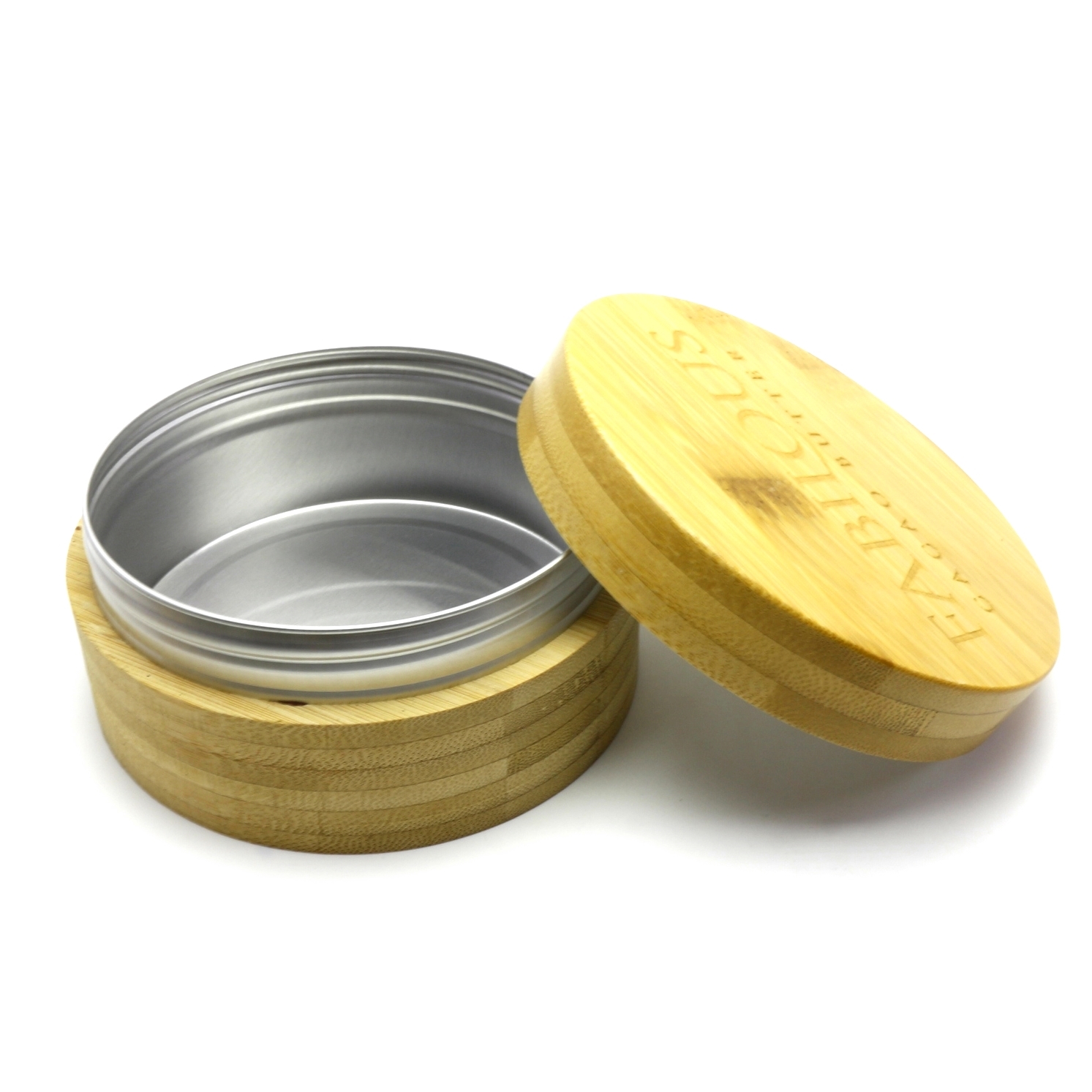 200g 200ml cosmetic packaging bamboo aluminum jar container for body butter BJ-180B