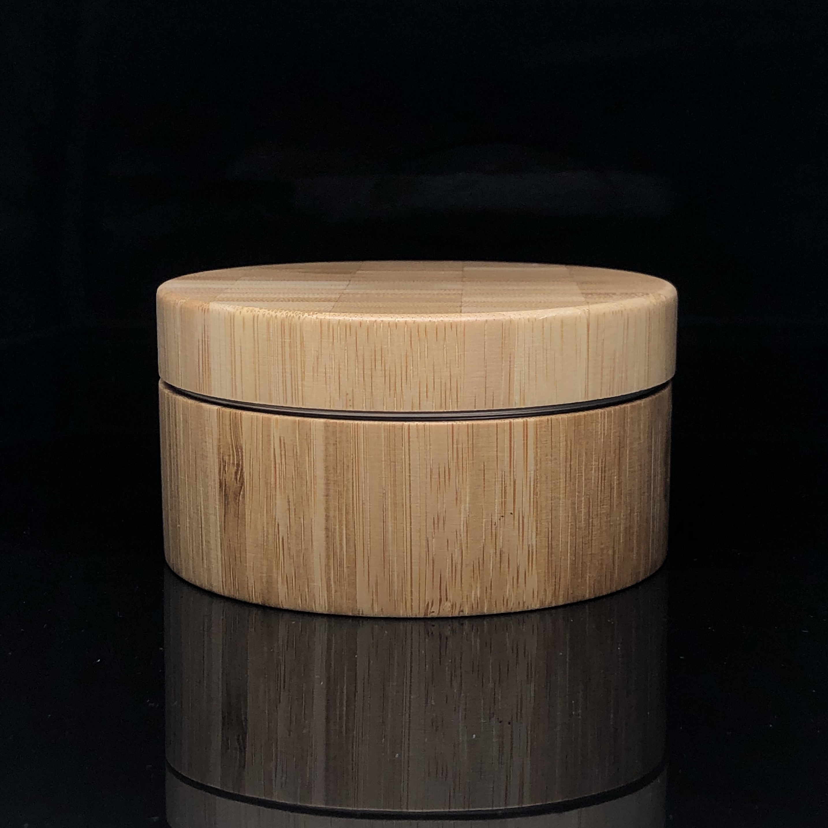 200g/200ml full bamboo jar/bamboo container for cosmetic with bamboo lid with aluminum inner