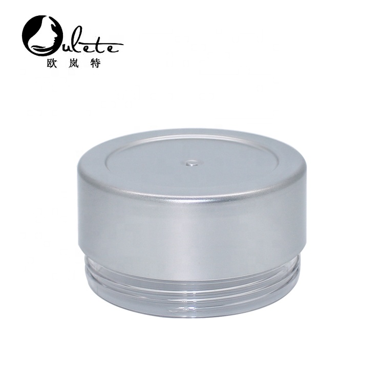 200g 250g 8oz empty wide mouth Plastic Cosmetic silver Cream Jar/Container with silver lid