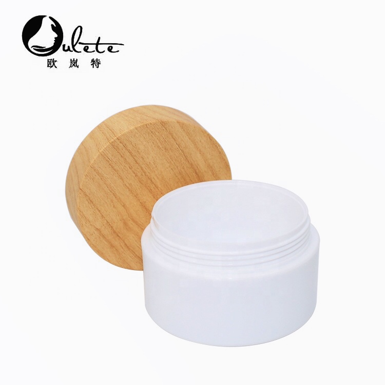200g 250g PP cosmetic jar frosted plastic jar bamboo lid