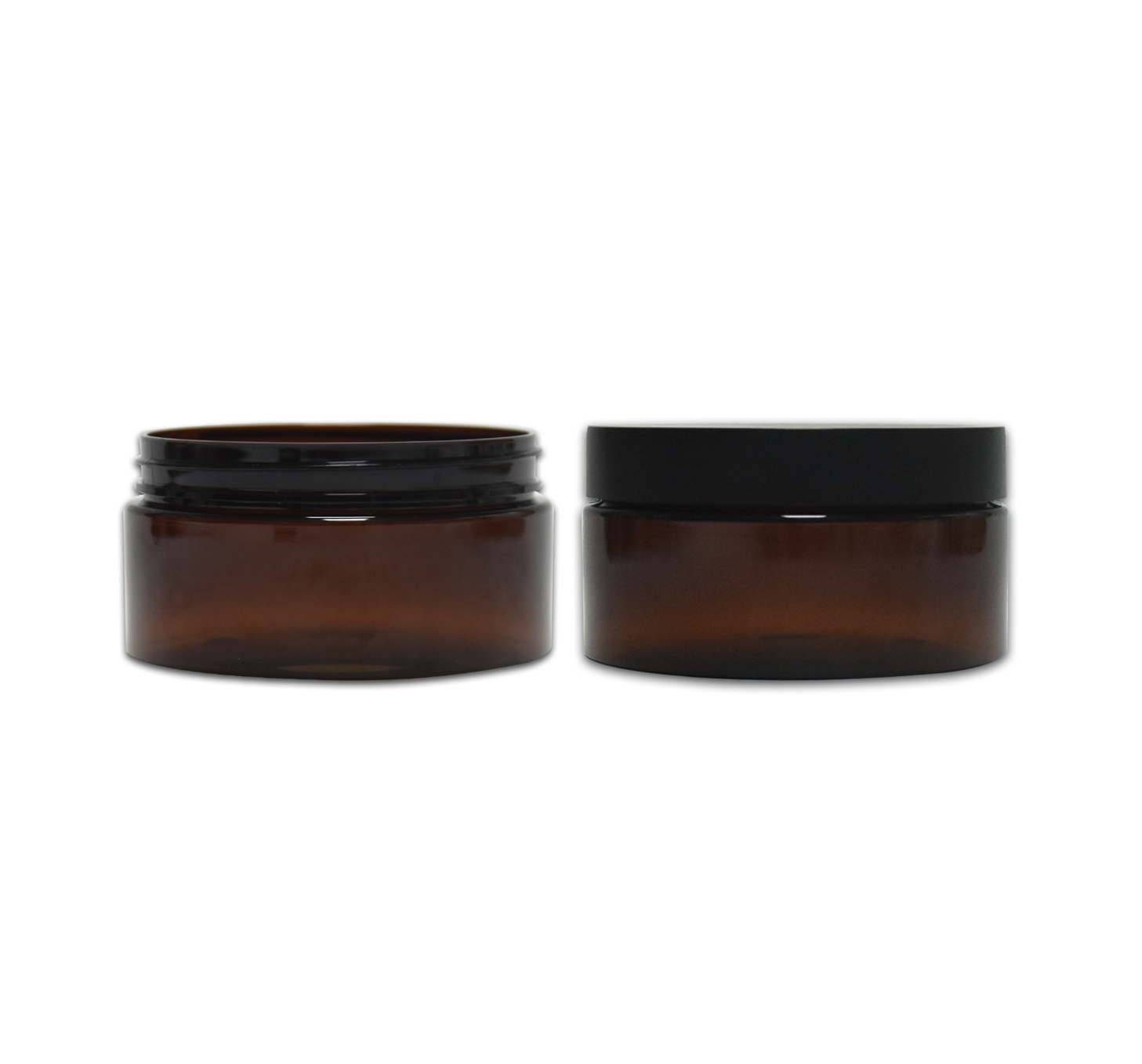 200g Amber Cream Jar Wide Mouth Cosmetic Plastic Jar Empty Hair Wax Hand Cream Packaging Container
