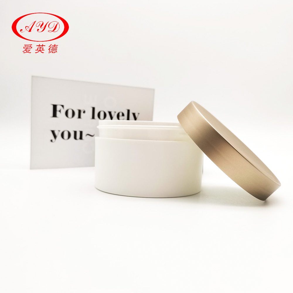 200g Black Matte Cream Jar Body Lotion Container Hair Conditioner Jar With Matte Golden Lid Low MOQ