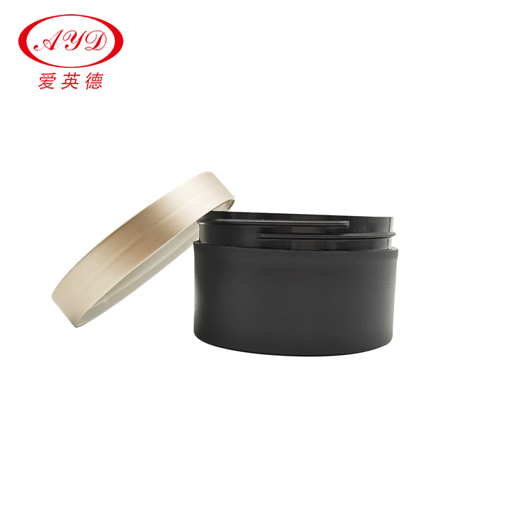 200g Black Matte Cream Jar Body Lotion Container Hair Conditioner Jar With Matte Golden Lid Low MOQ