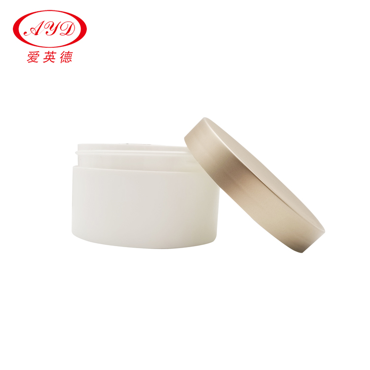 200g Black Matte Cream Jar Body Lotion Container Hair Conditioner Jar With Matte Golden Lid Low MOQ