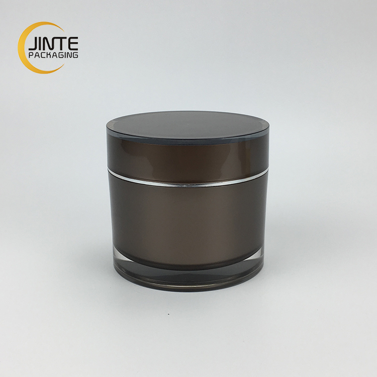 200g Custom Color Luxury Cosmetic Packaging empty thick wall plastic acrylic jar for skin care cream