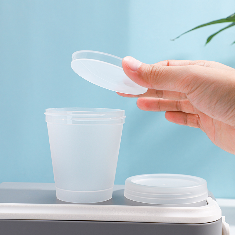 200g Empty clear frosted Cosmetic Containers 200ml matte Cream Pot ice Cream Plastic Bottle Jars