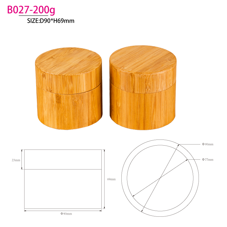 200g Environmentally friendly diabolo outer glass lining cosmetic packaging cosmetic facial cream jar