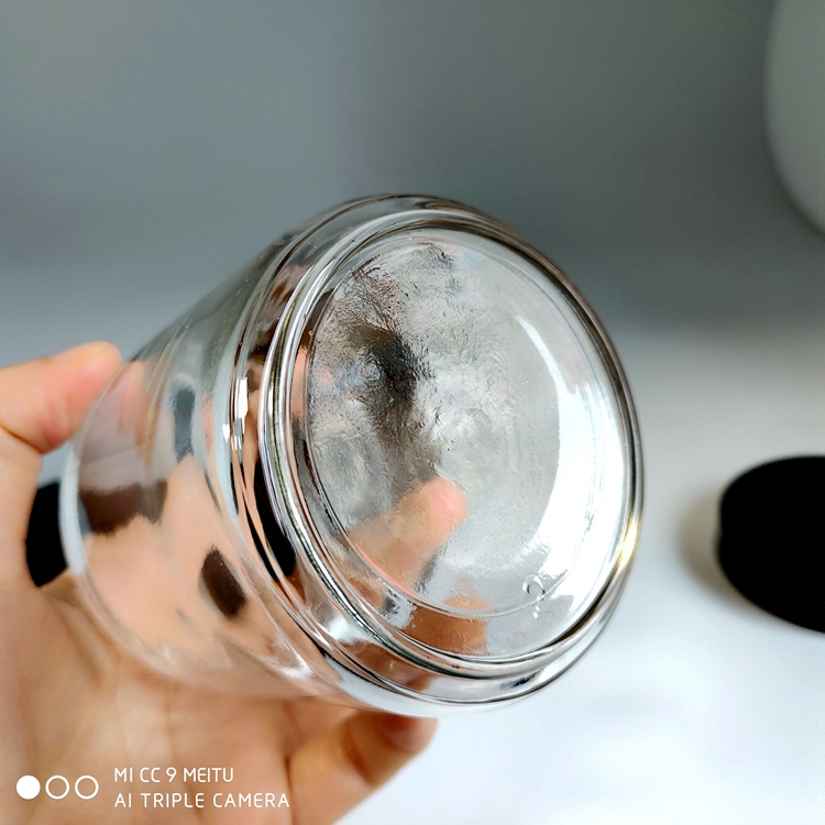 200g Glass Cream jar with gasket and cap glass cosmetic container amber/clear color glass vial /can