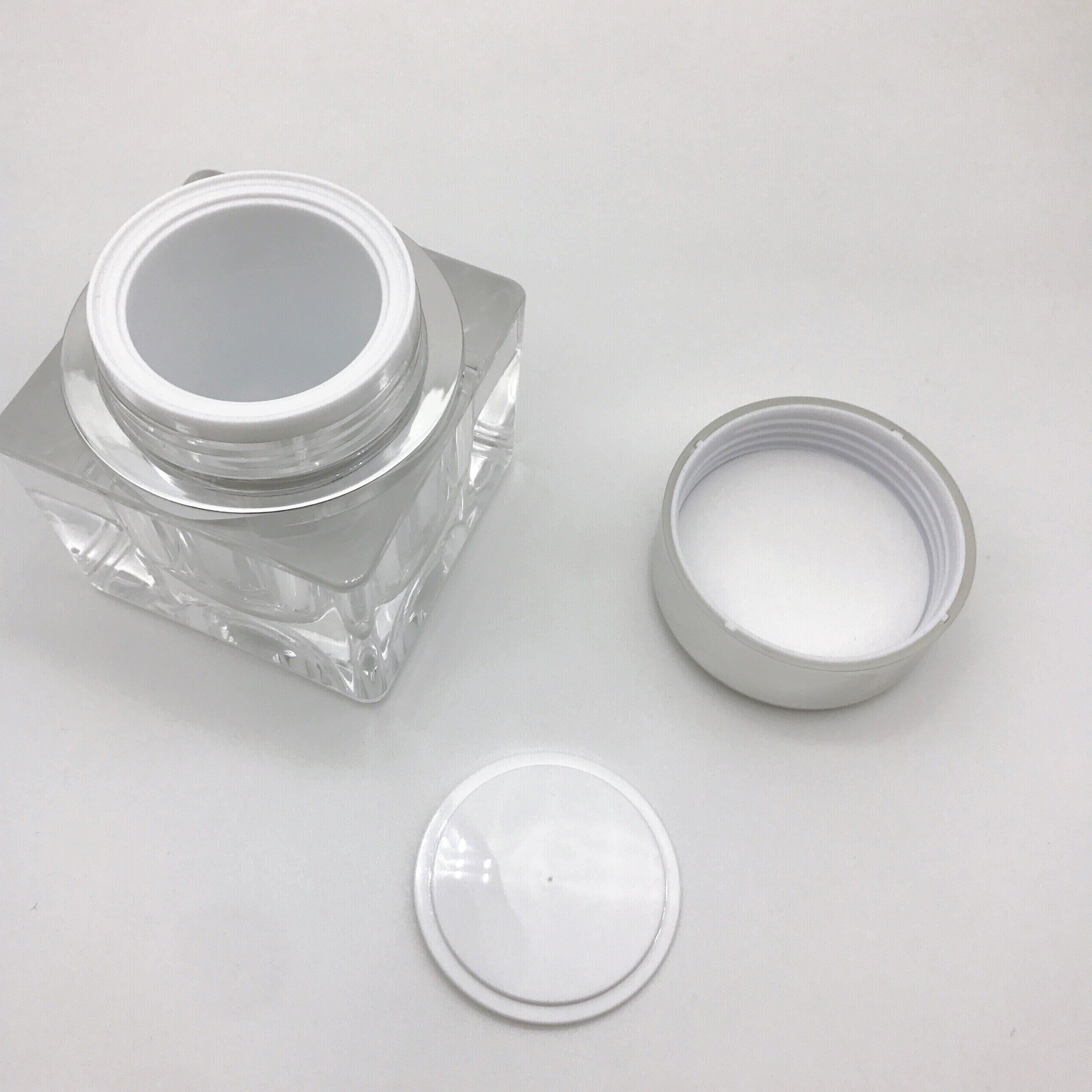 200g Square Right Angle Acrylic Bottle Cream Bottle Hair Film Bottle