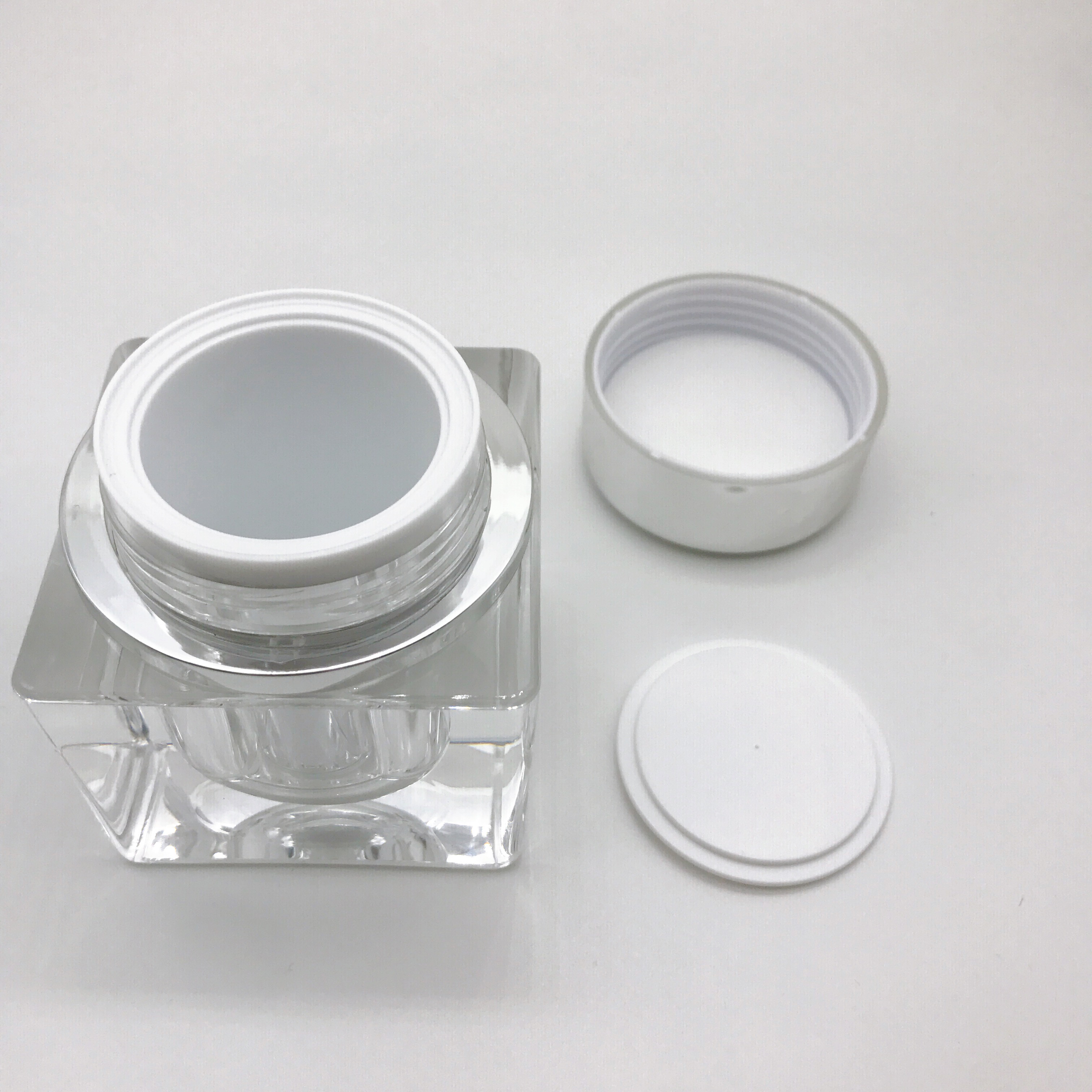 200g Square Right Angle Acrylic Bottle Cream Bottle Hair Film Bottle