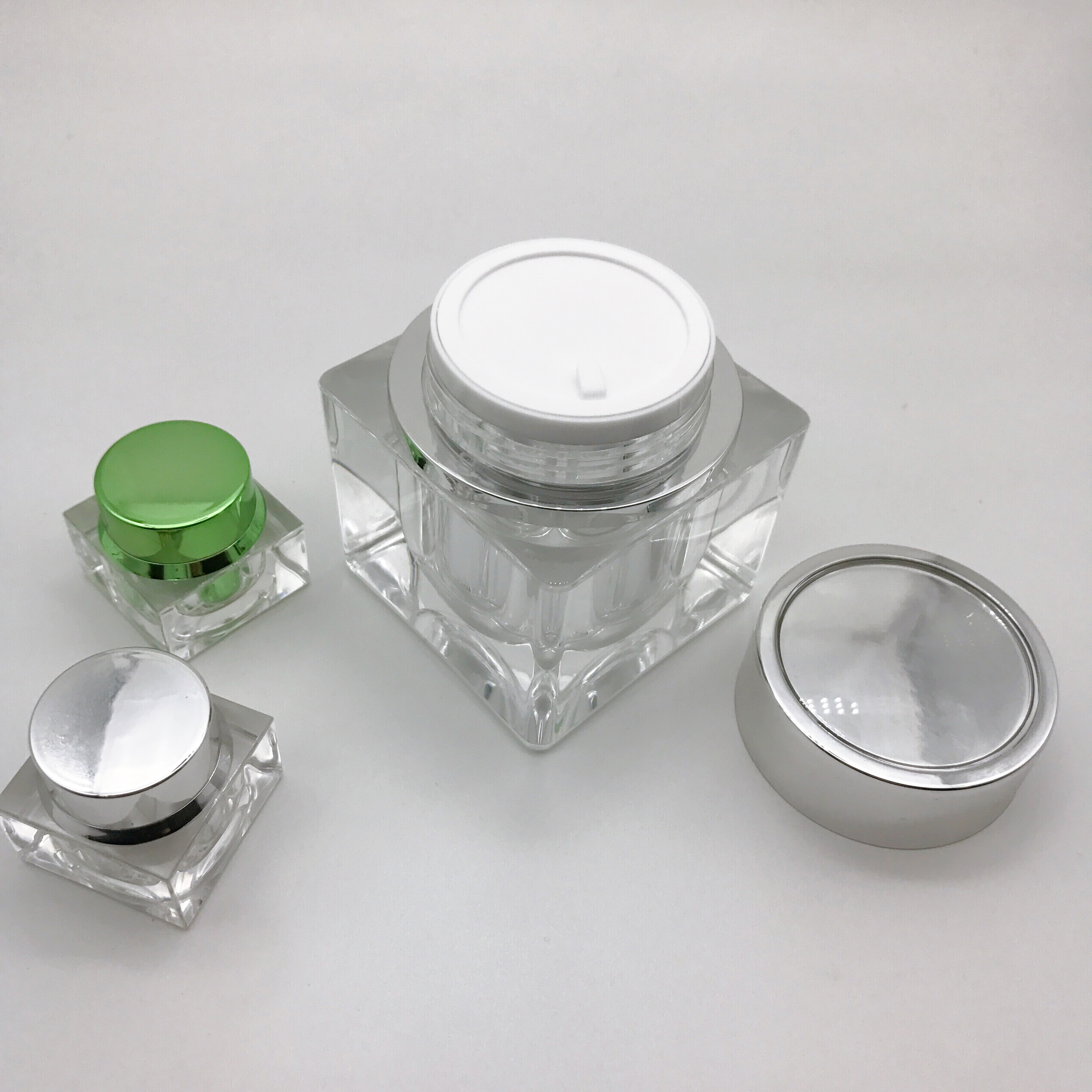 200g Square Right Angle Acrylic Bottle Cream Bottle Hair Film Bottle