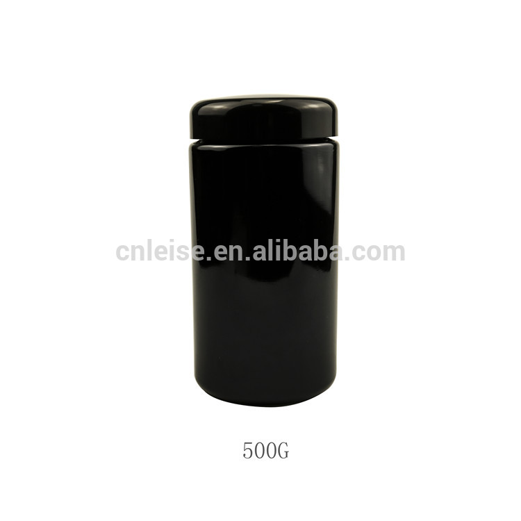 200g Uv Black Dark Violet Stash Jar For Herb 200ml 500g Uv Glass Jar Smell Proof Air Tight Storage Glass Jar