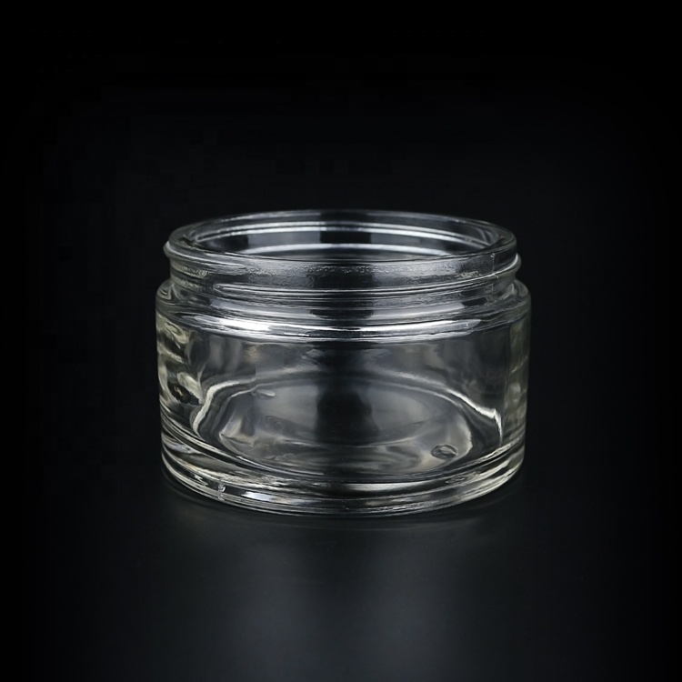 200g clear glass cream jar with silver scewr cap glass bottle for cosmetic skin care packaging skincare bottle