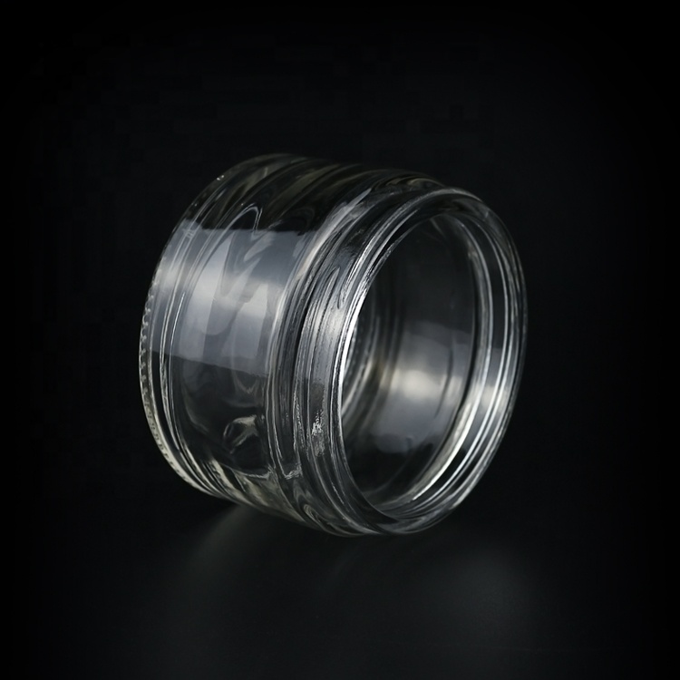 200g clear glass cream jar with silver scewr cap glass bottle for cosmetic skin care packaging skincare bottle