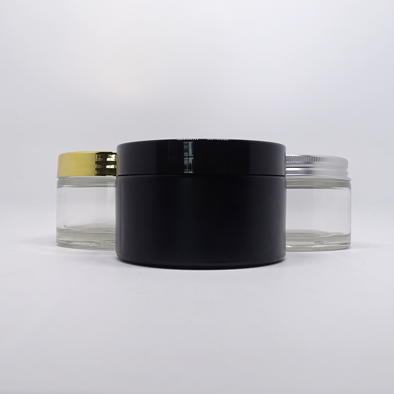 200g cosmetic clear glass jar glass container with metal lid