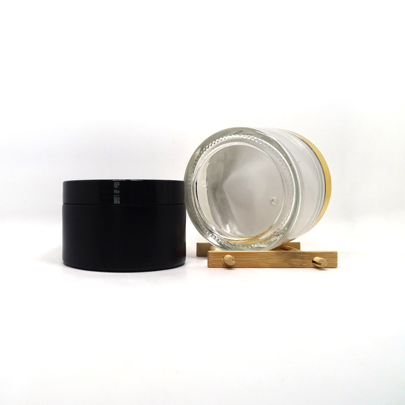 200g cosmetic clear glass jar glass container with metal lid