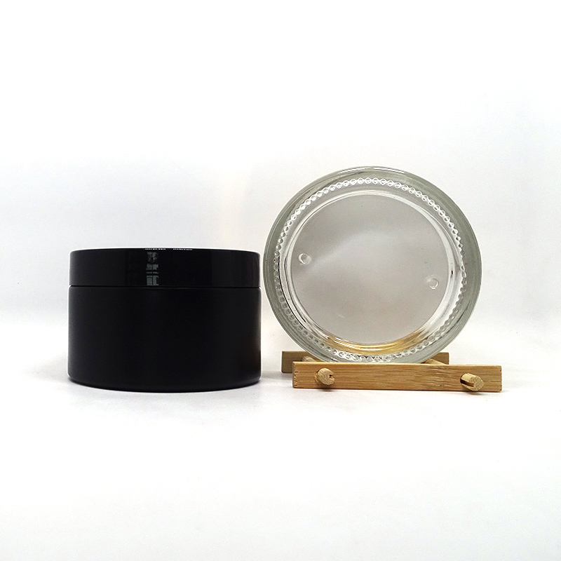 200g cosmetic clear glass jar glass container with metal lid